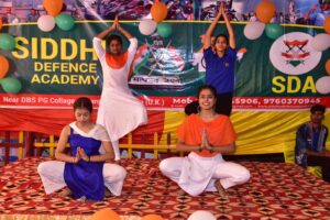 students of siddhu defence academy performing cultural program
